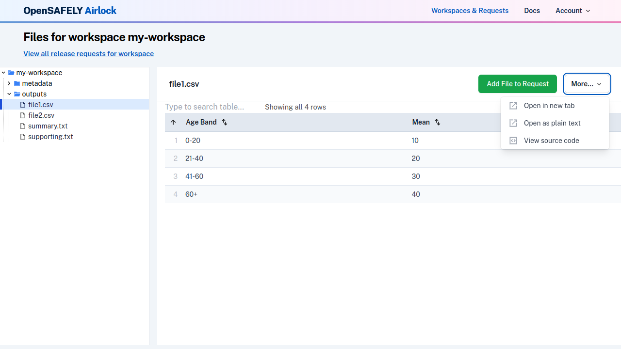 More dropdown