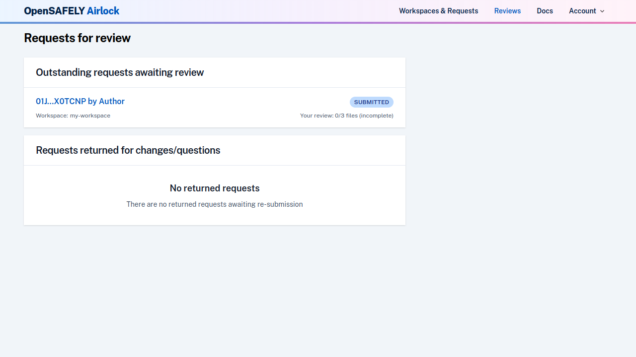 Reviews index